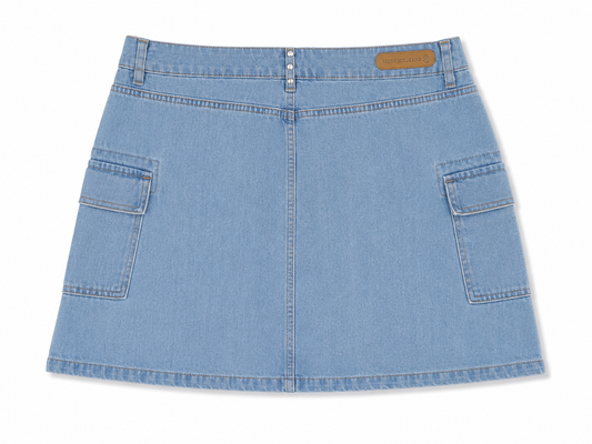 Falda Mini Denim Cargo - Mohicano