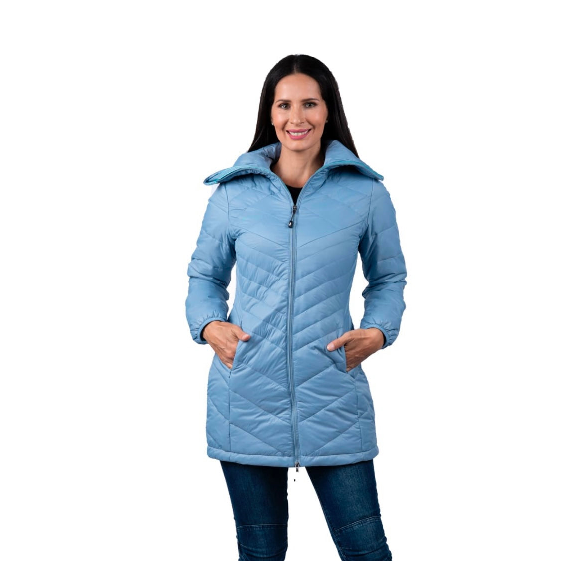 Parka Larga Peak Performance Mujer Vadstena Stone Blue