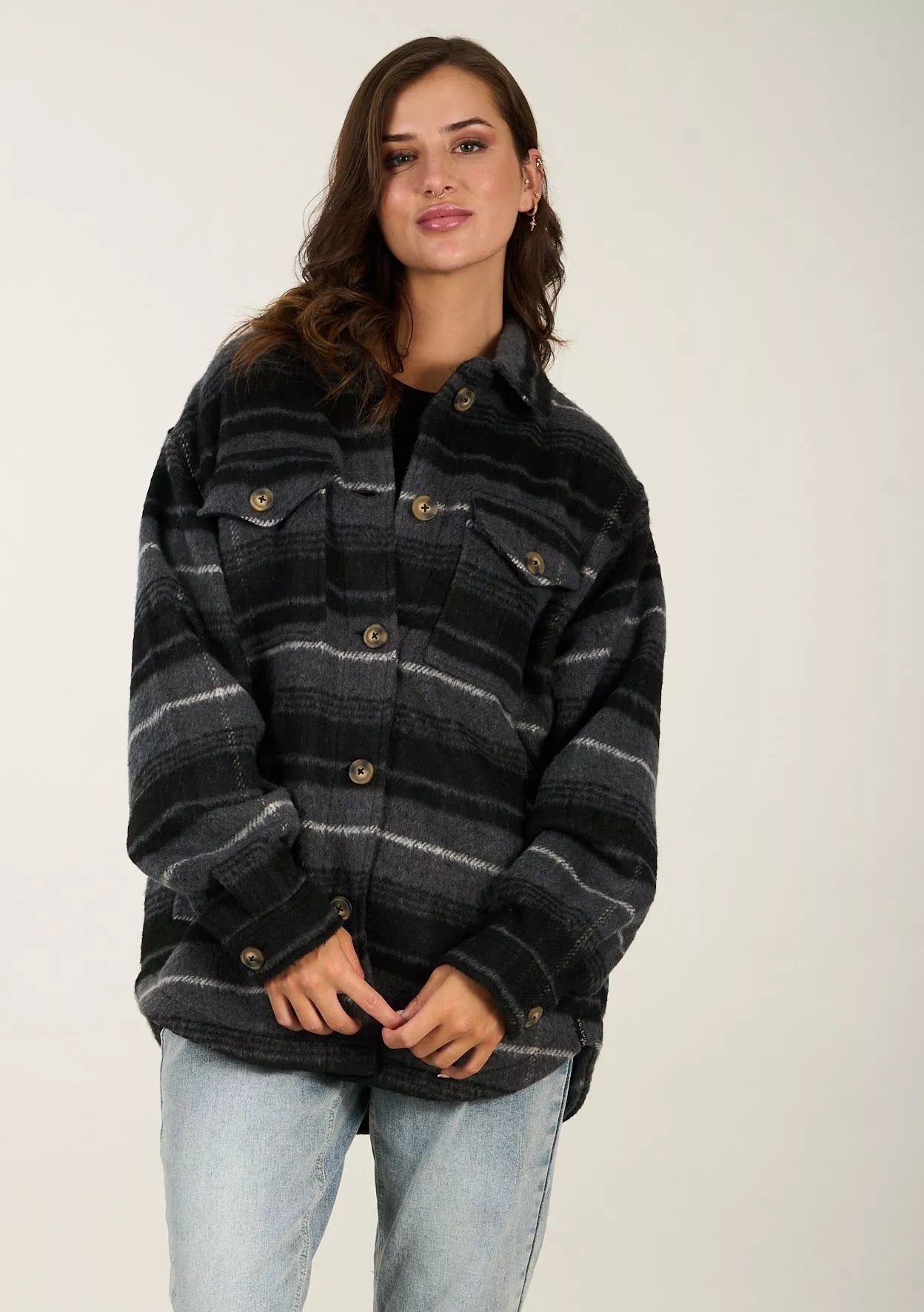 Chaqueta Abrigo sobrecamisa Shaggy Polemic