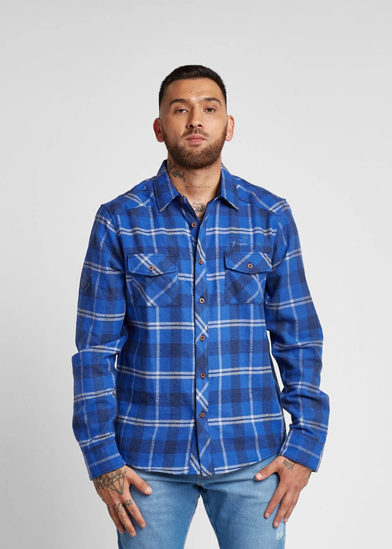 CAMISA LUMBERJACK AZUL GANGSTER