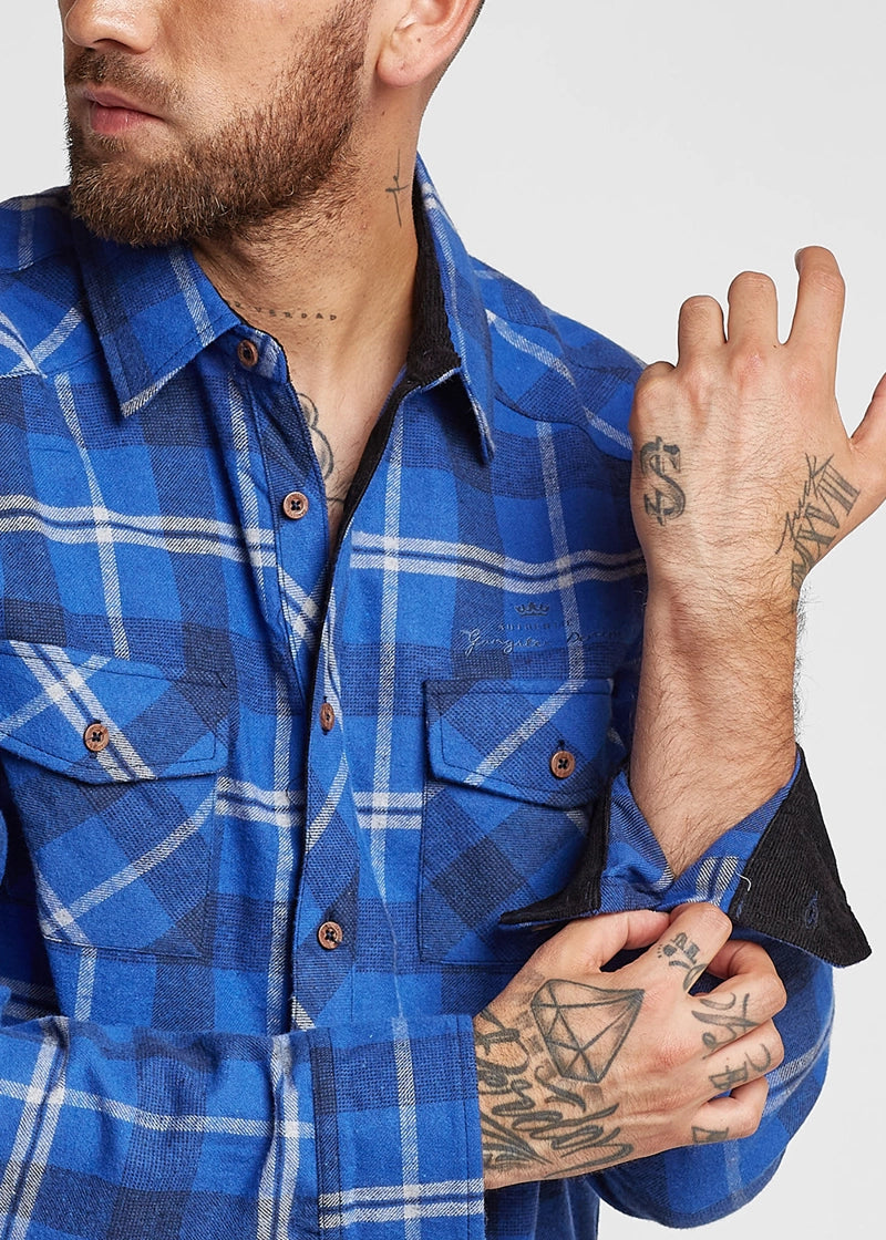 CAMISA LUMBERJACK AZUL GANGSTER