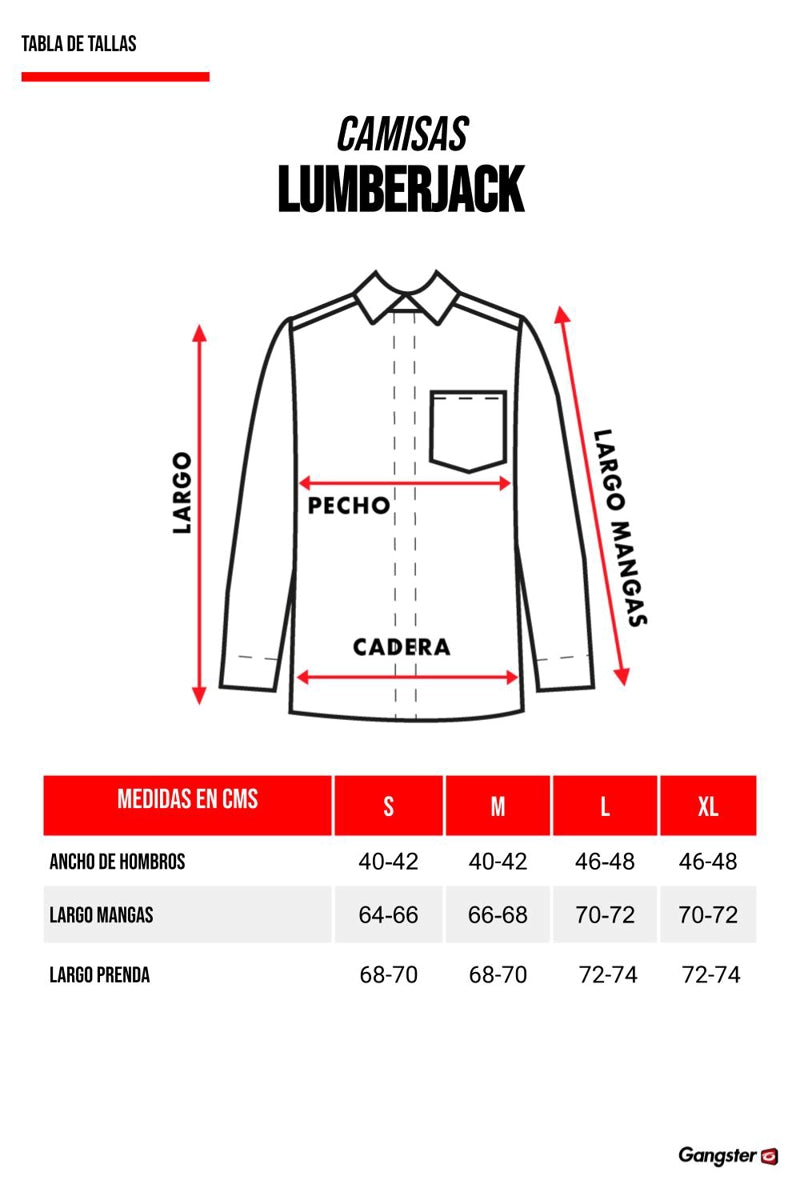 CAMISA LUMBERJACK AZUL GANGSTER