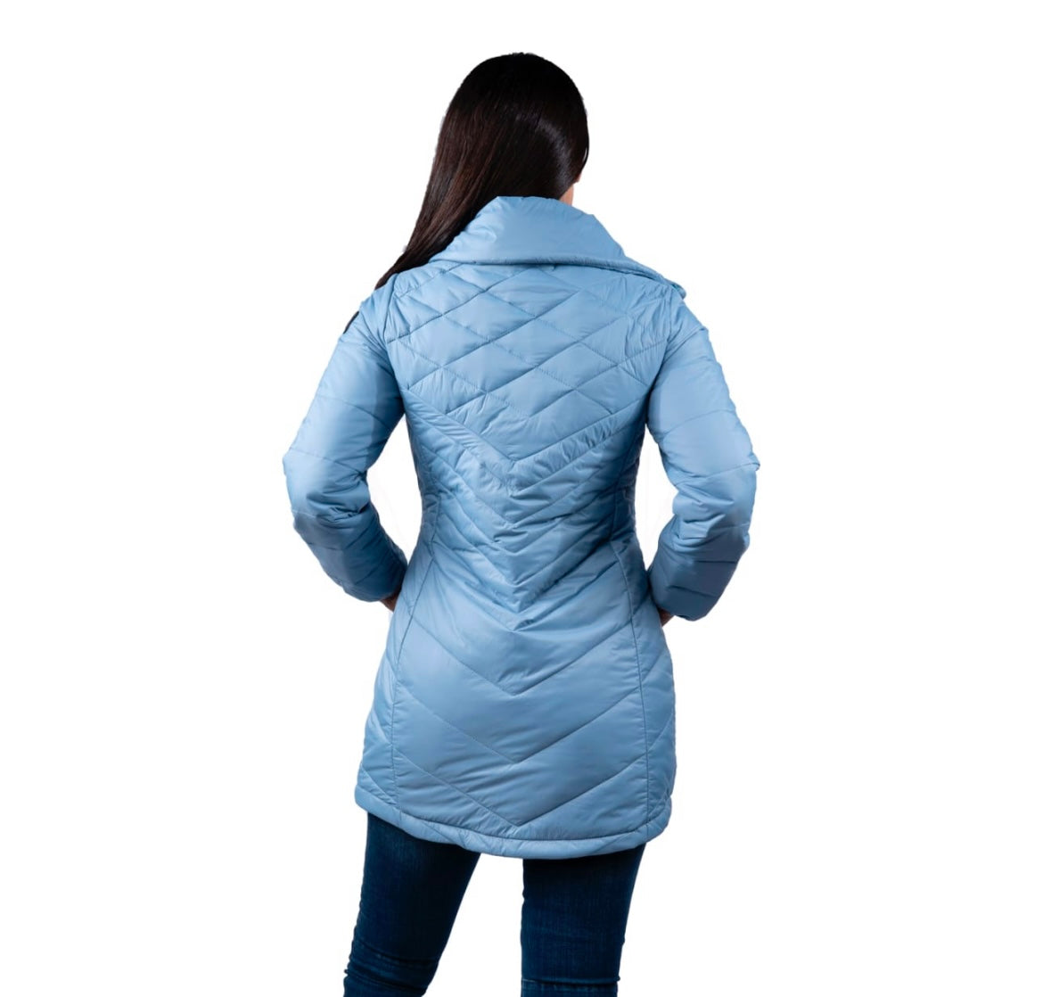 Parka Larga Peak Performance Mujer Vadstena Stone Blue