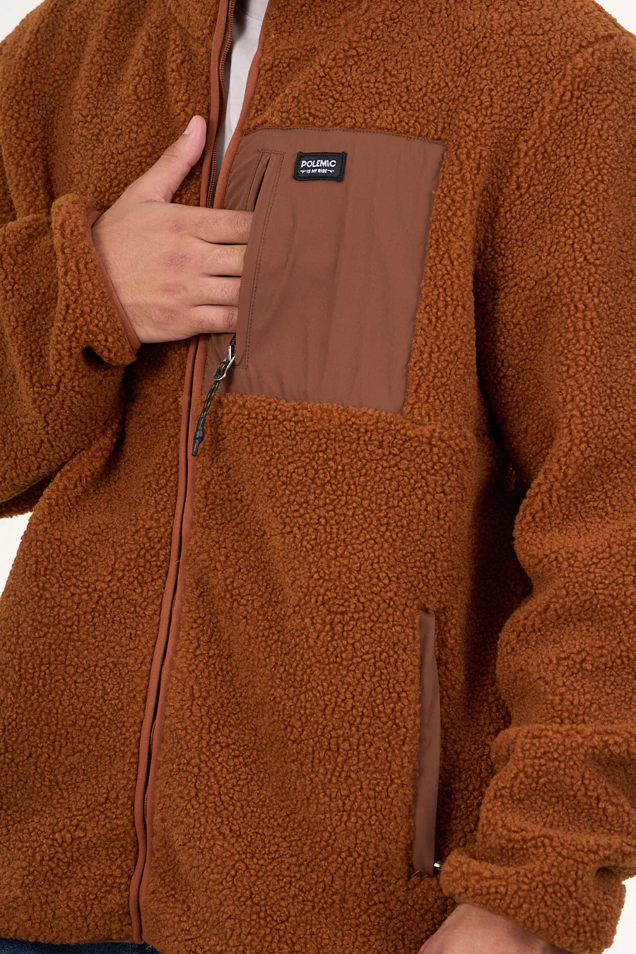 Poleron Polar Sherpa Bonded con cierre