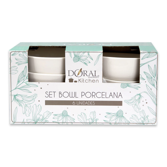 Set 6 Bowls Porcelana – Doral Kitchen