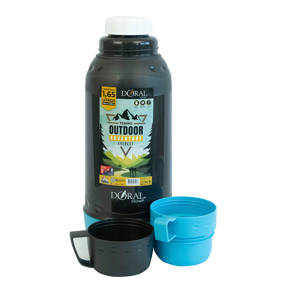 Termo Outdoor c/n Manilla y Tazas Adventure Everest - Doral