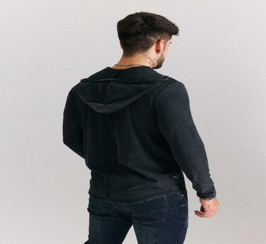 Polera Capucha Lavado Ácido JJO