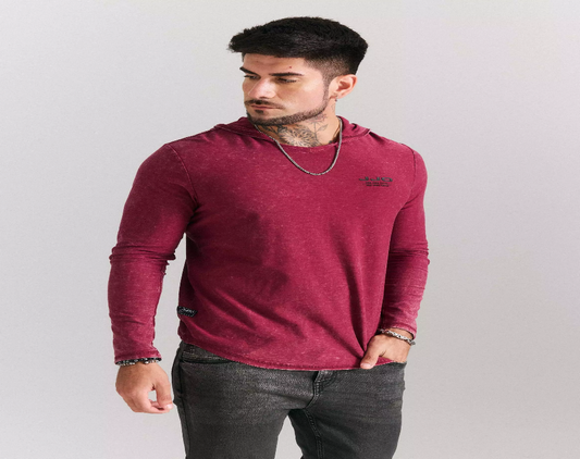 Polera Capucha Lavado Ácido JJO