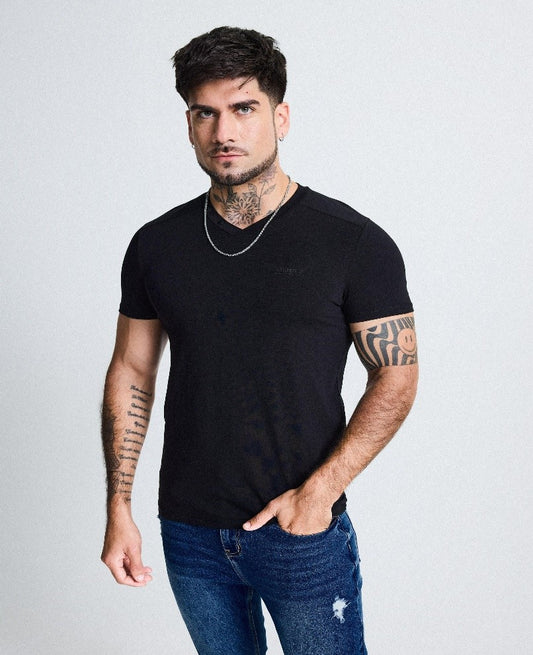 Polera Escote V Grueso con Botones JJO