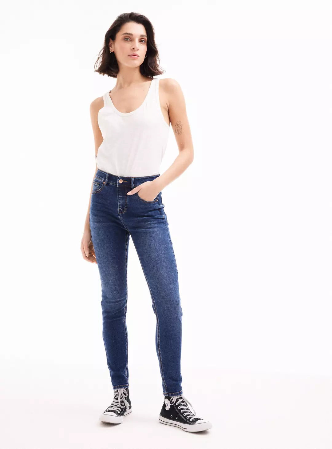 Jeans Skinny Tiro Alto - Foster