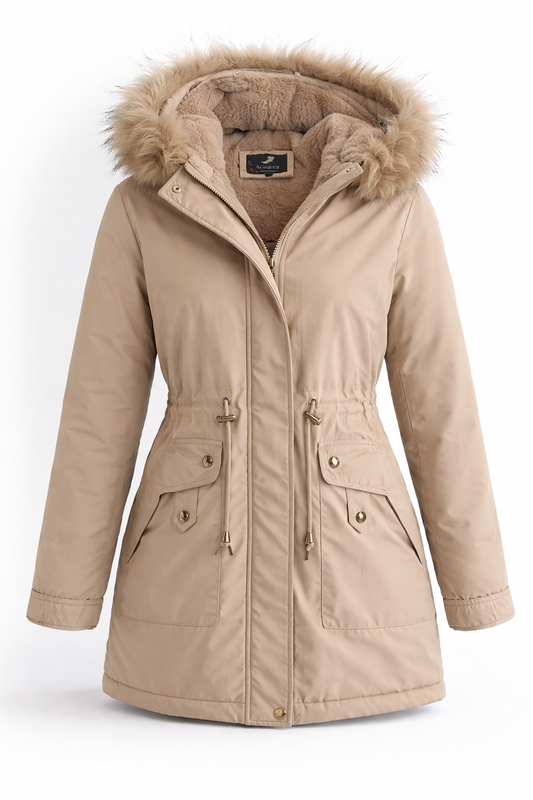 Parka Piel Beige - Alexandra Cid
