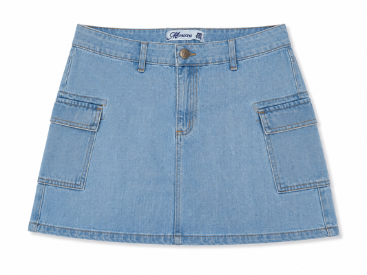 Falda Mini Denim Cargo - Mohicano