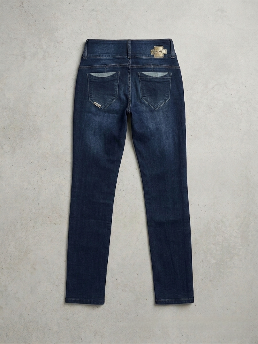 Jeans Tiro Medio Regular - Amalia