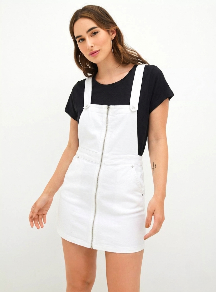 Vestido Jardinera Blanco - JJO