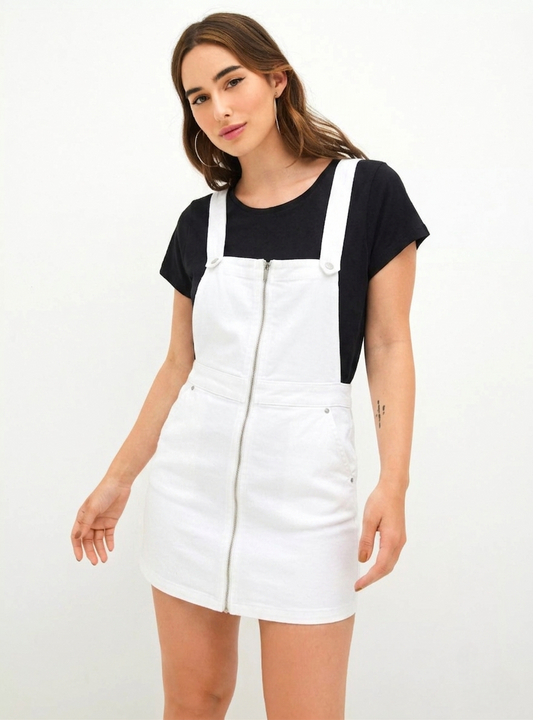 Vestido Jardinera Blanco - JJO