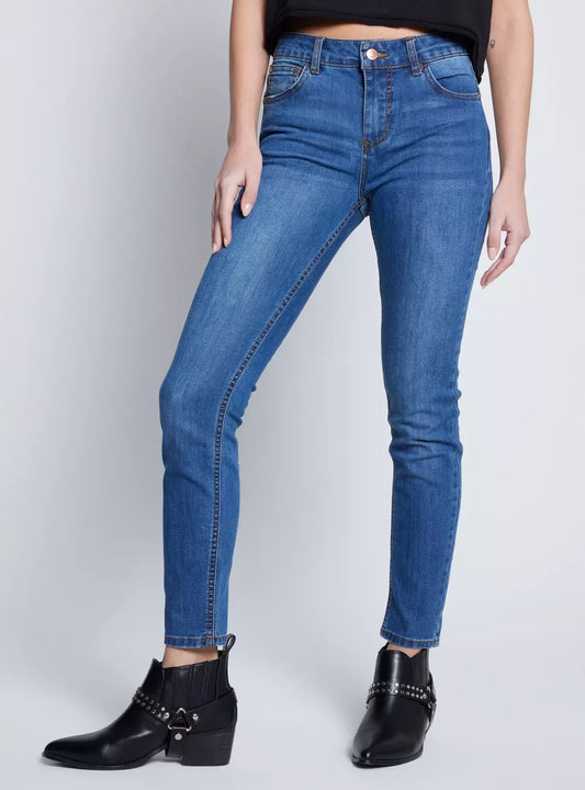 Jeans Skinny Tiro Medio Push Up - Foster