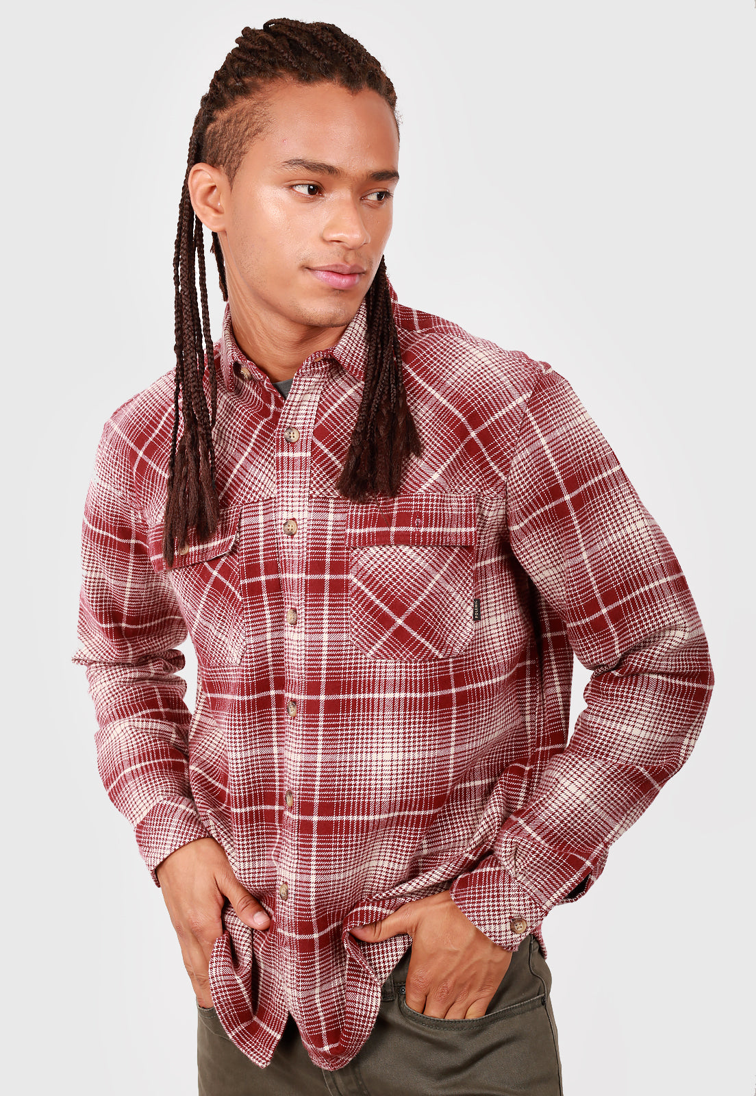 Camisa Franela Modern Fit Burdeo POLEMIC
