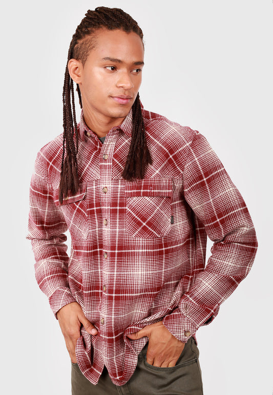 Camisa Franela Modern Fit Burdeo POLEMIC