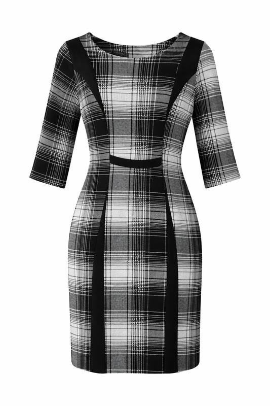Vestido Estampado Cuadros - Muzú