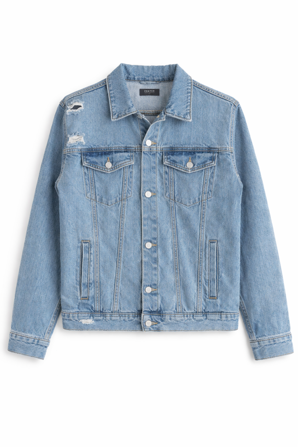 Chaqueta de mezclilla con efecto desgastado - Foster